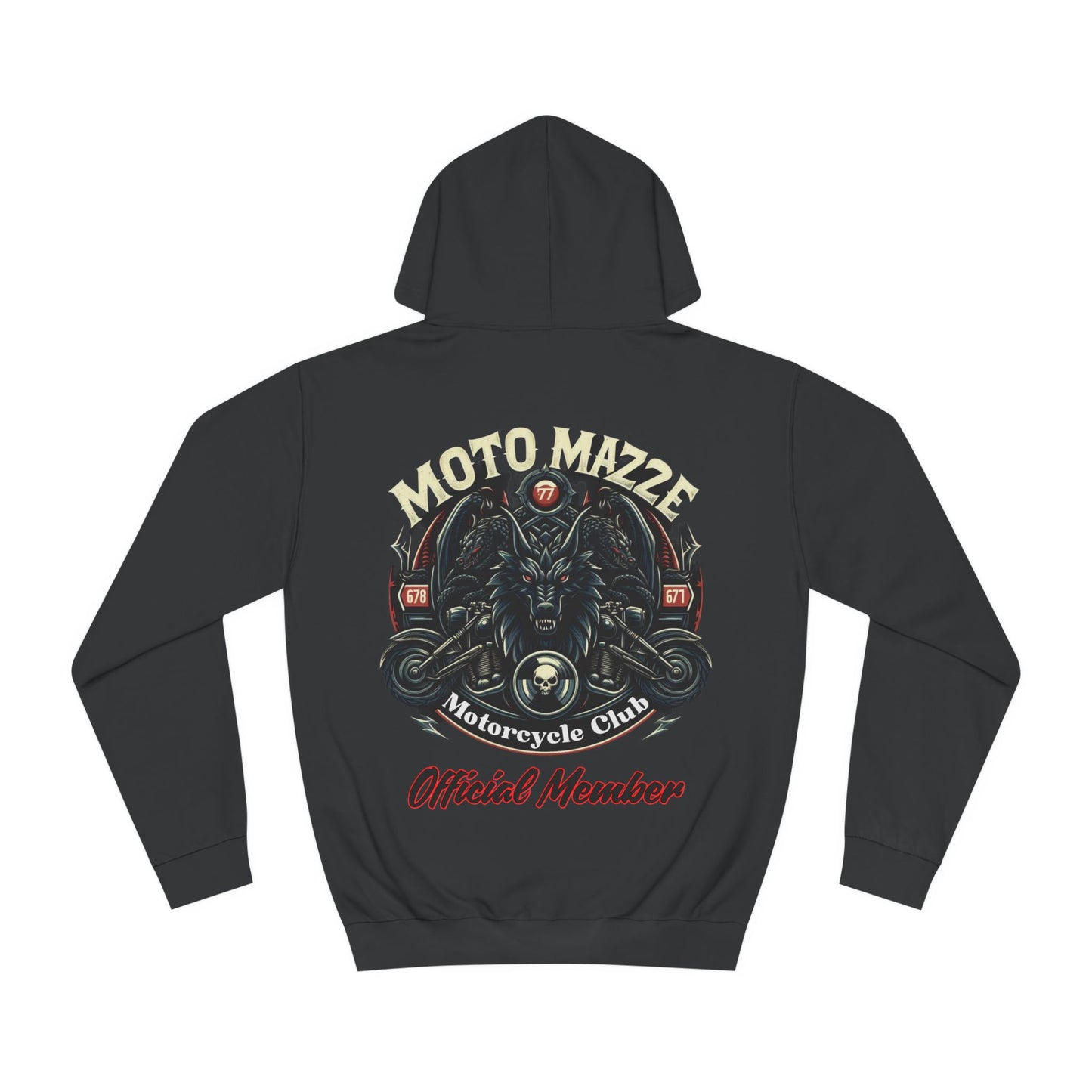 Legendary MotoMaze Design Wolf - College Hoodie