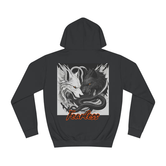 MotoMaze Fearless Drop Wölfe, Orange - College Hoodie