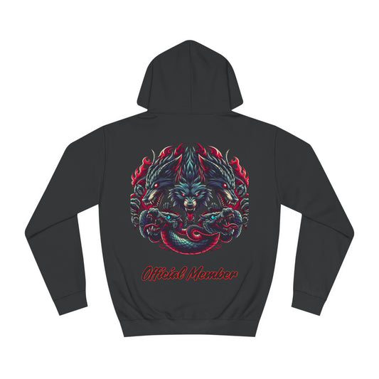 MotoMaze Fan Drop Angel Wolf - College Hoodie