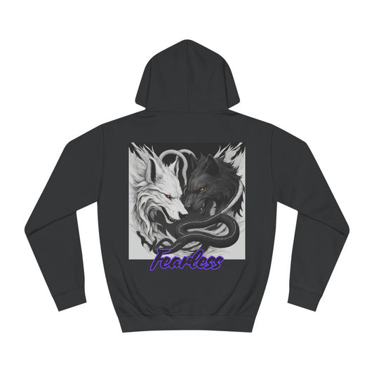 MotoMaze Fearless Drop Wölfe, Lila - College Hoodie