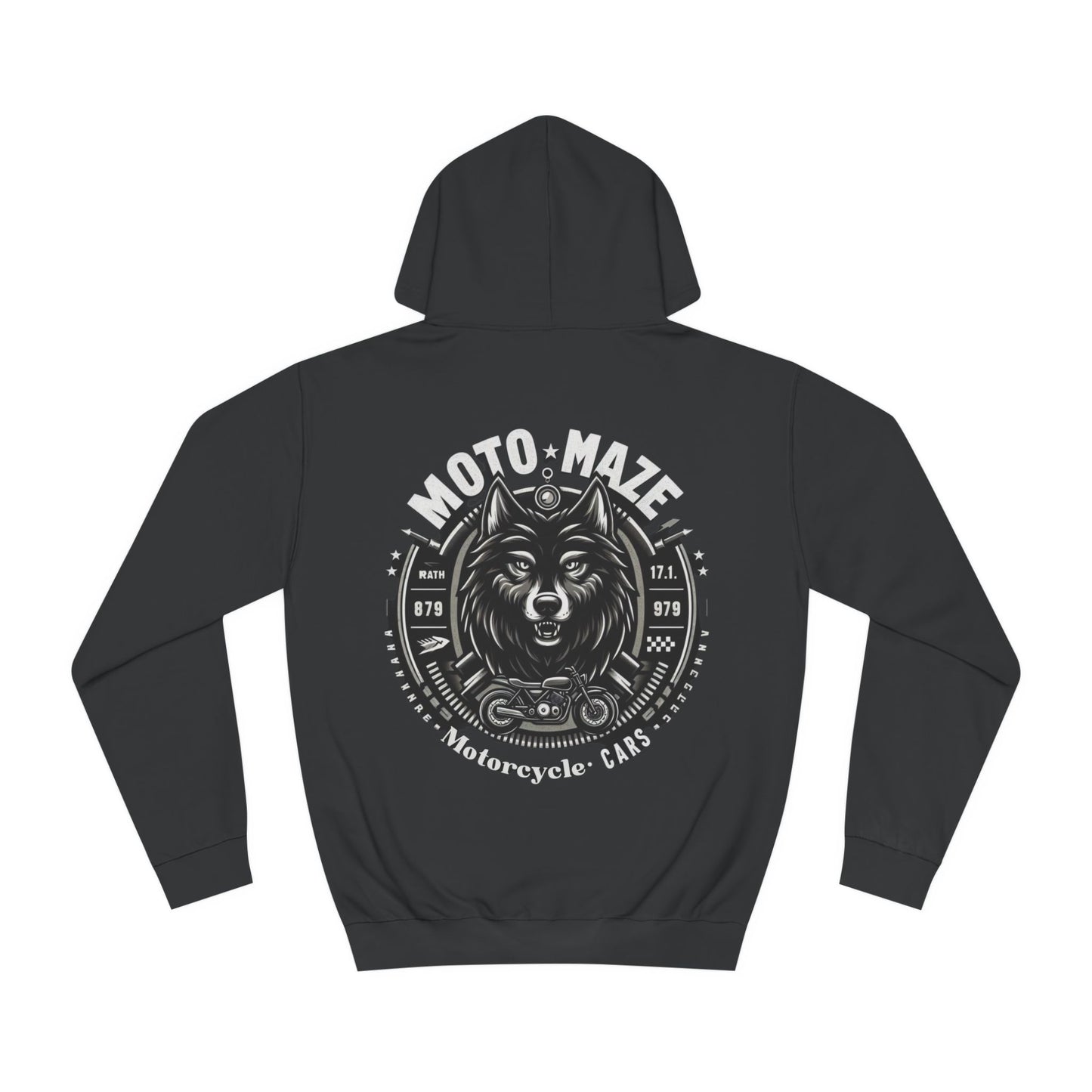 MotoMaze Fan Basic Design Wolf  - College Hoodie