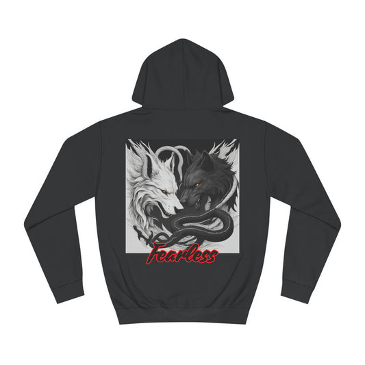 MotoMaze Fearless Drop Wölfe, Rot - College Hoodie