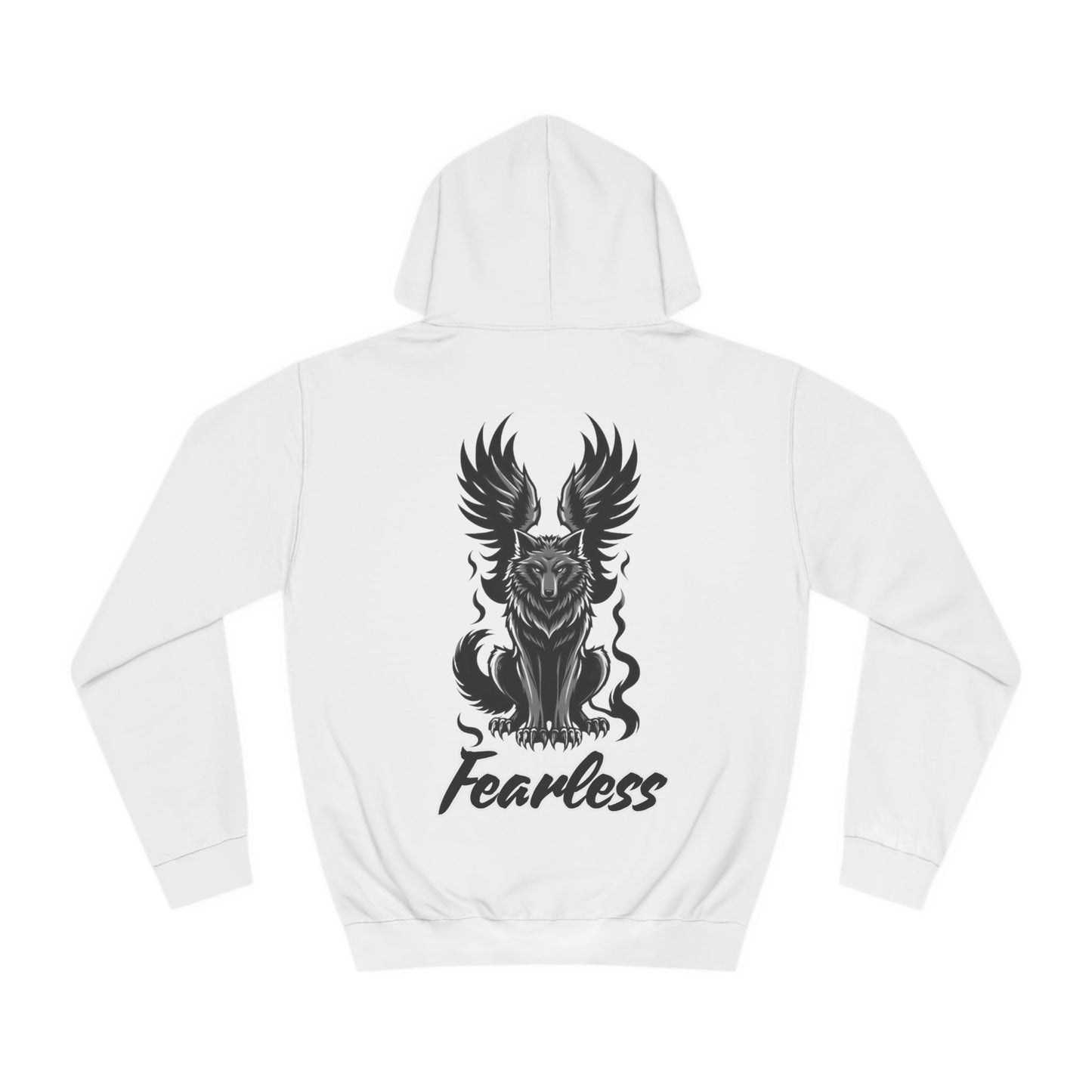 MotoMaze Fearless Angel Wolf  - College Hoodie