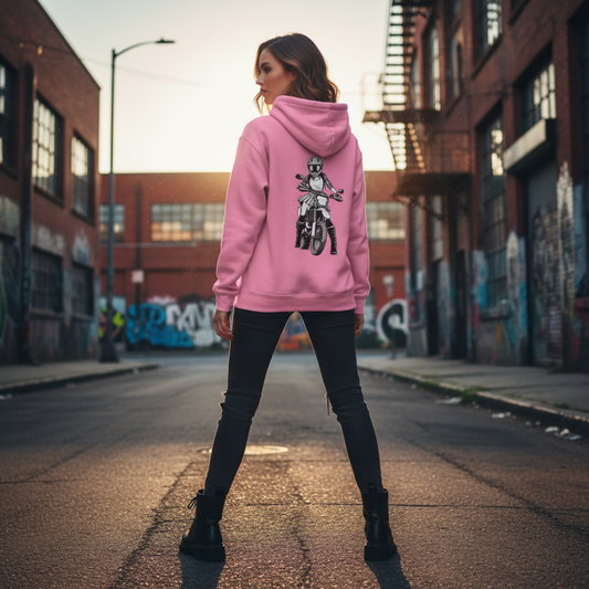 MotoMaze Bikergirl Crossbike  - College Hoodie